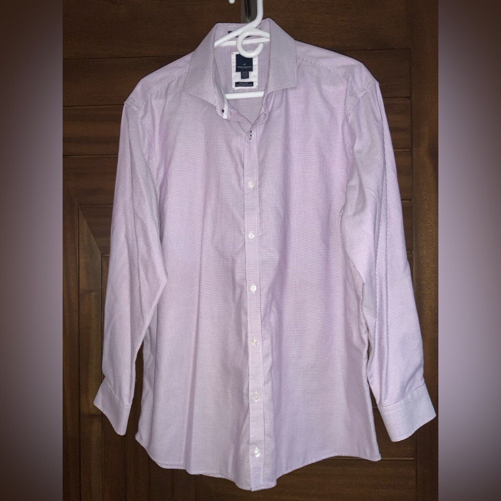 DANIEL HECHTER Dress Shirt, Light Purple, Sz XL,
